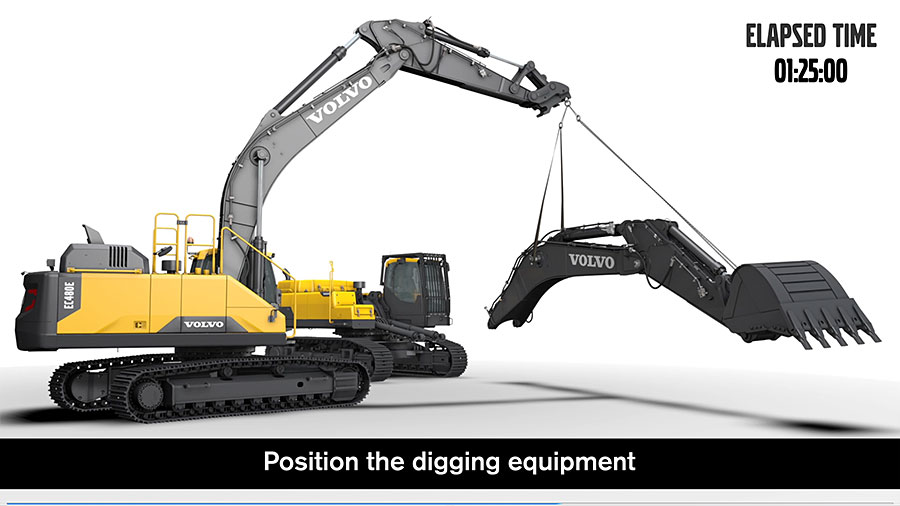 3D-animerad film som visar hur man konverterar en PL4809D till en EC480D. <br>Uppdragsgivare: Volvo Construction Equipment.
